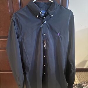 NWT Men’s Ralph Lauren Black button down